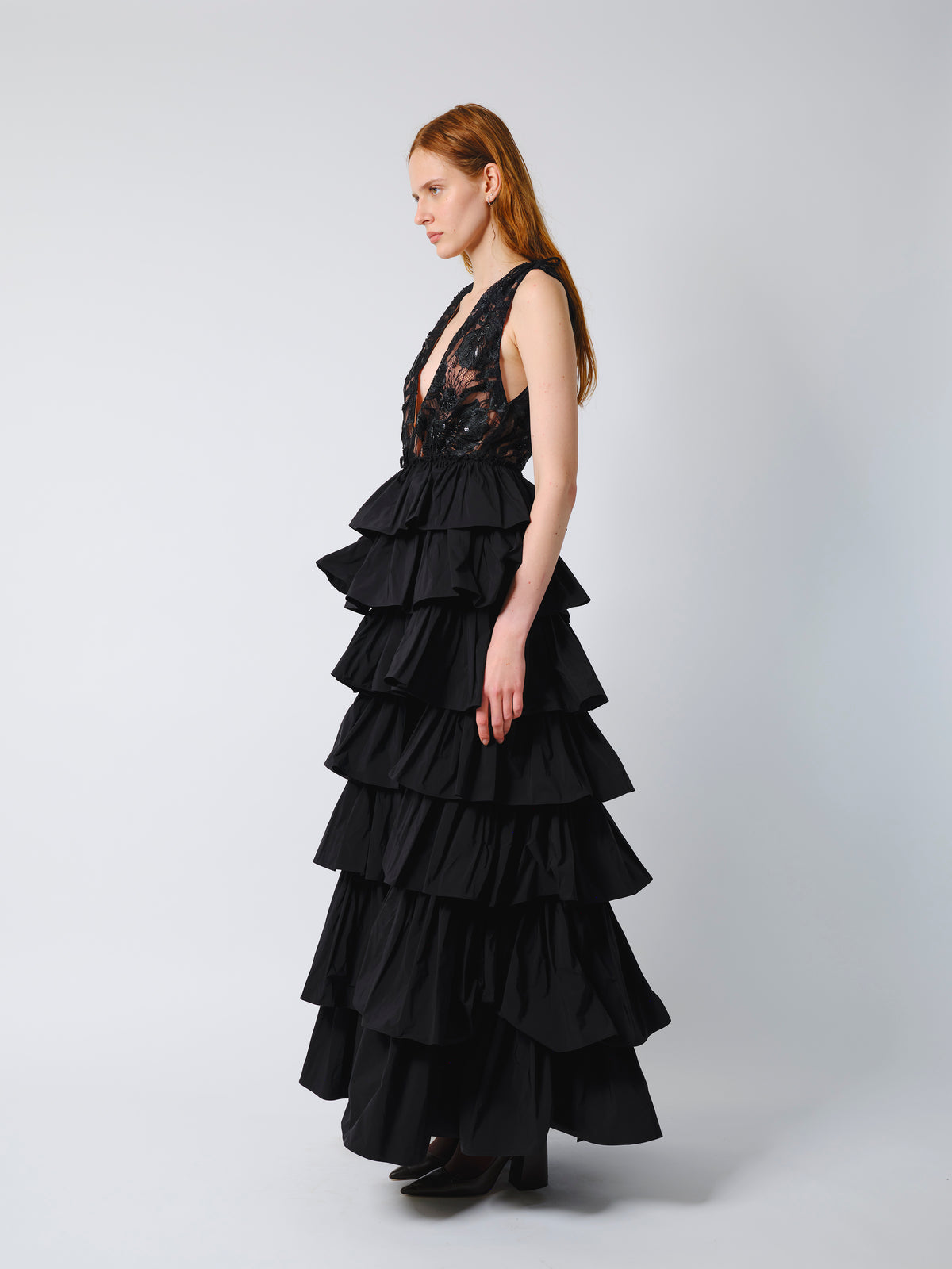 The Etta gown in lace and taffeta