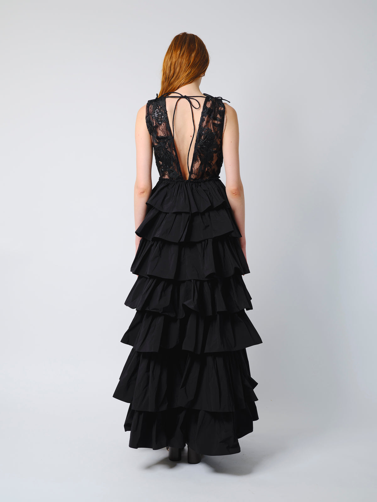 The Etta gown in lace and taffeta