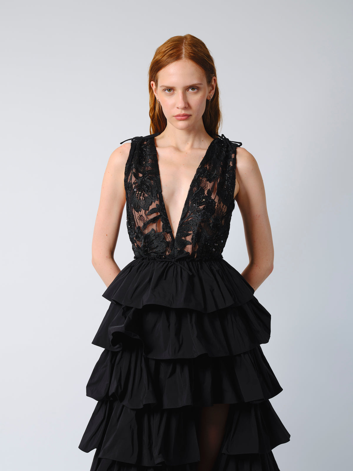 The Etta gown in lace and taffeta