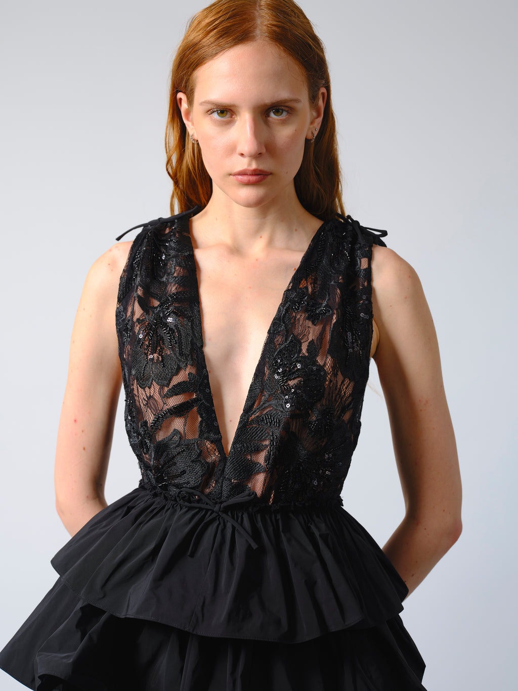 The Etta gown in lace and taffeta