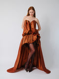The Arlene gown in terracotta