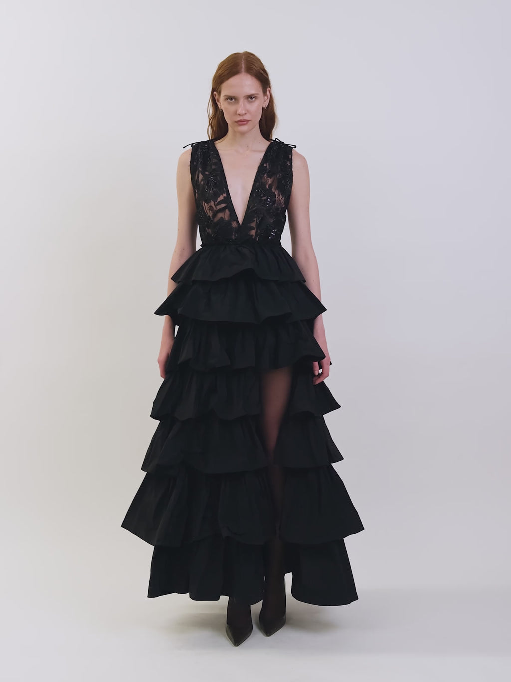 The Etta gown in lace and taffeta