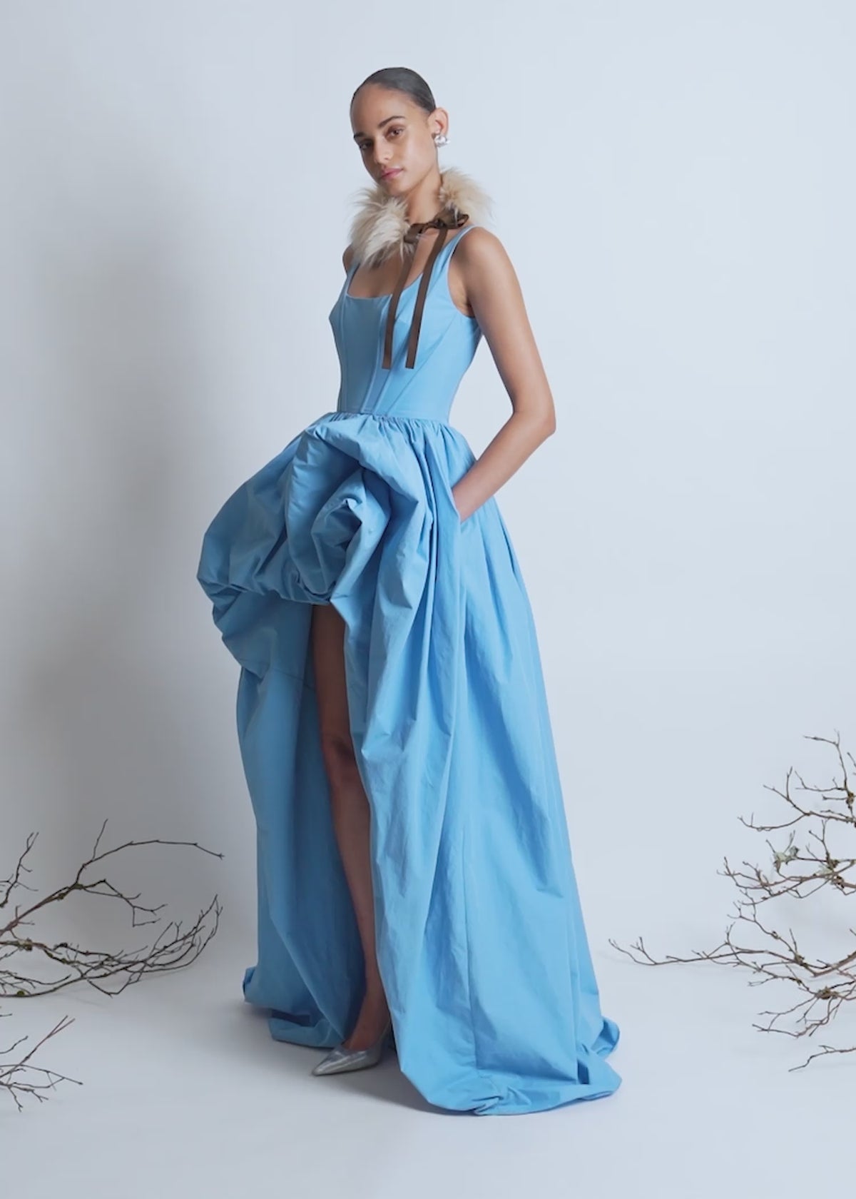 The Ariella ball gown in blue