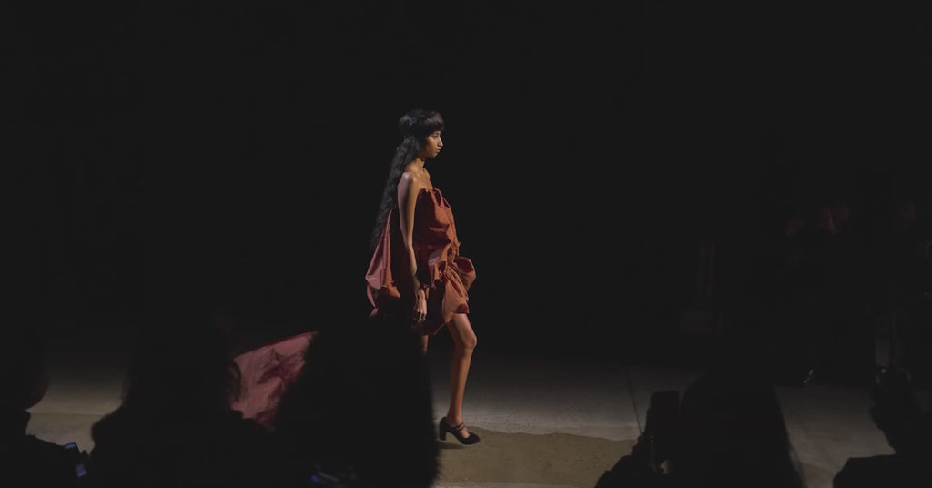 The Arlene gown in terracotta
