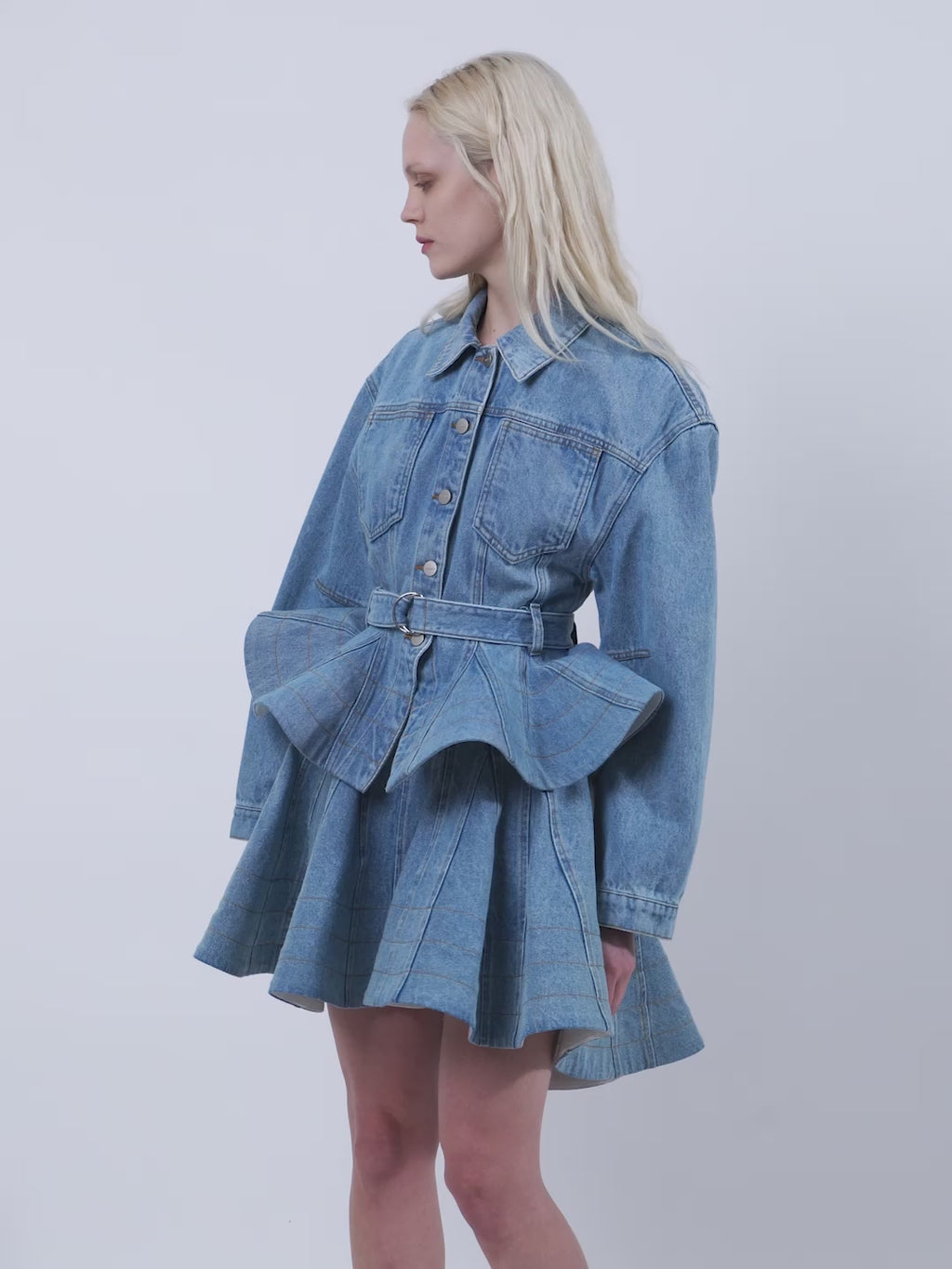 The Alex peplum denim jacket
