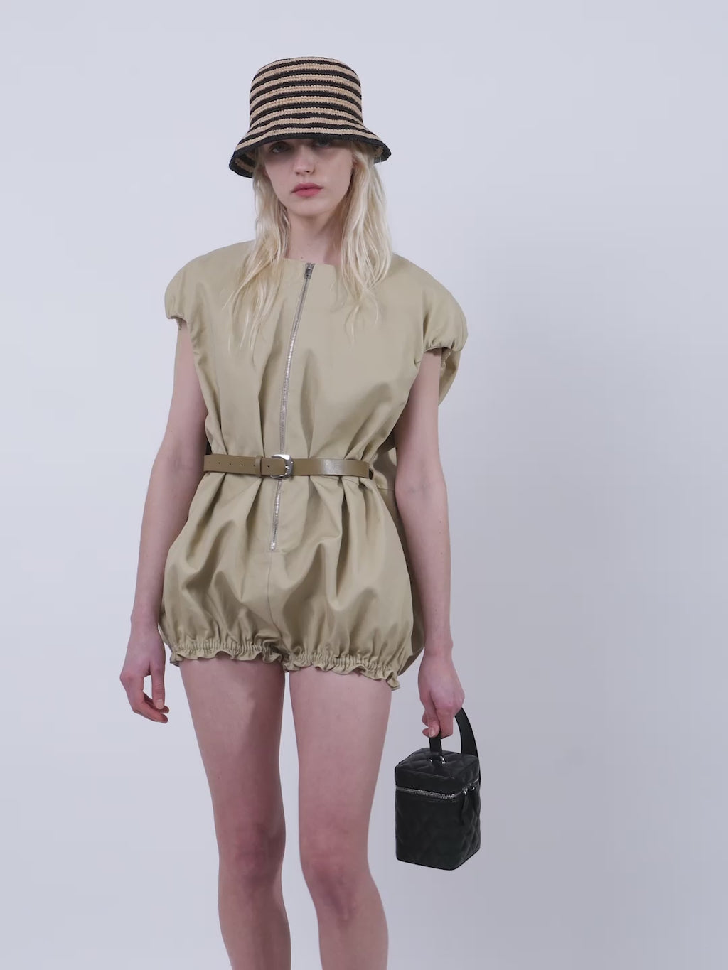 The Rayne canvas cocoon romper