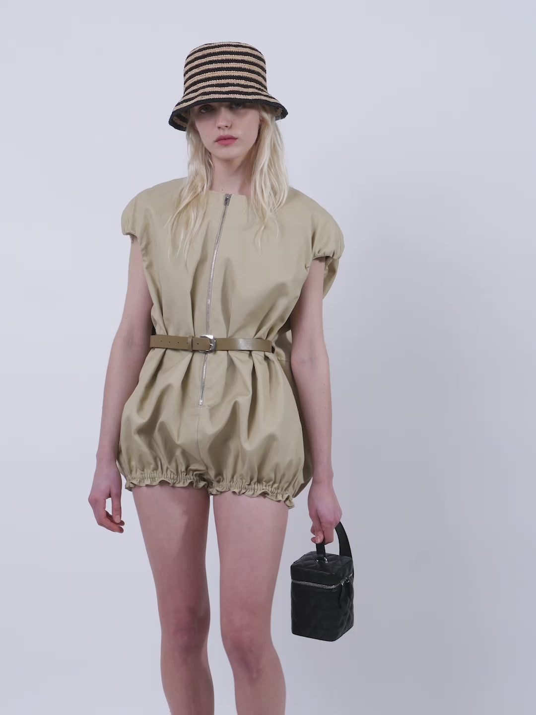 The Rayne canvas cocoon romper