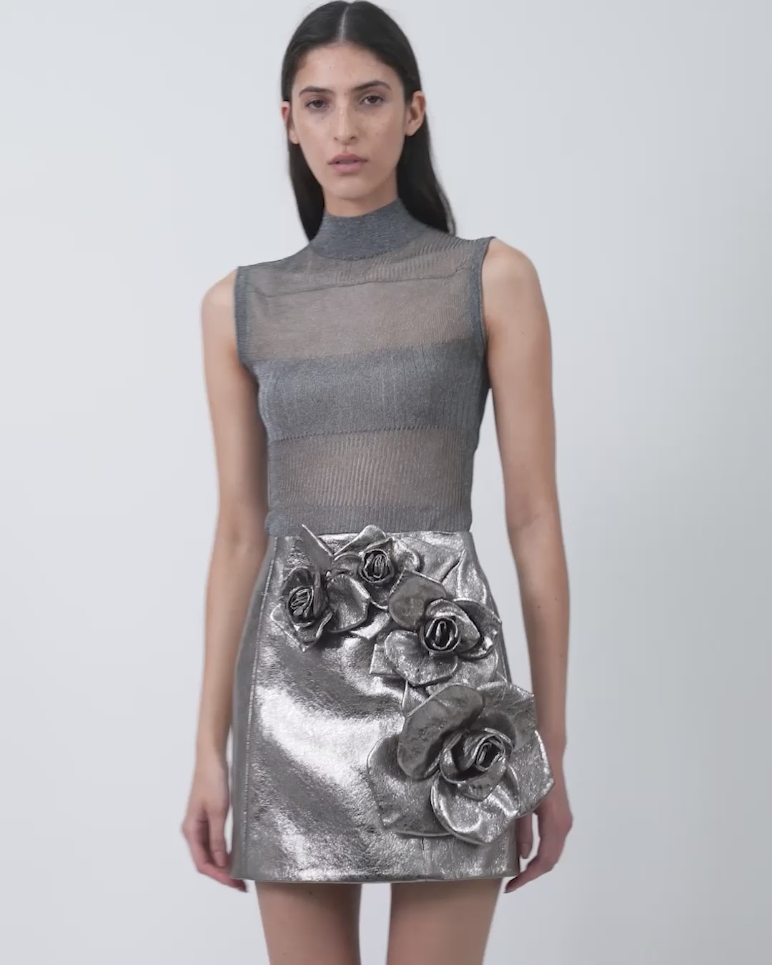 The Aksel skirt in gunmetal