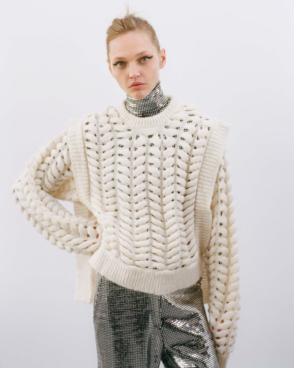 OPEN KNIT SWEATER Aknvas